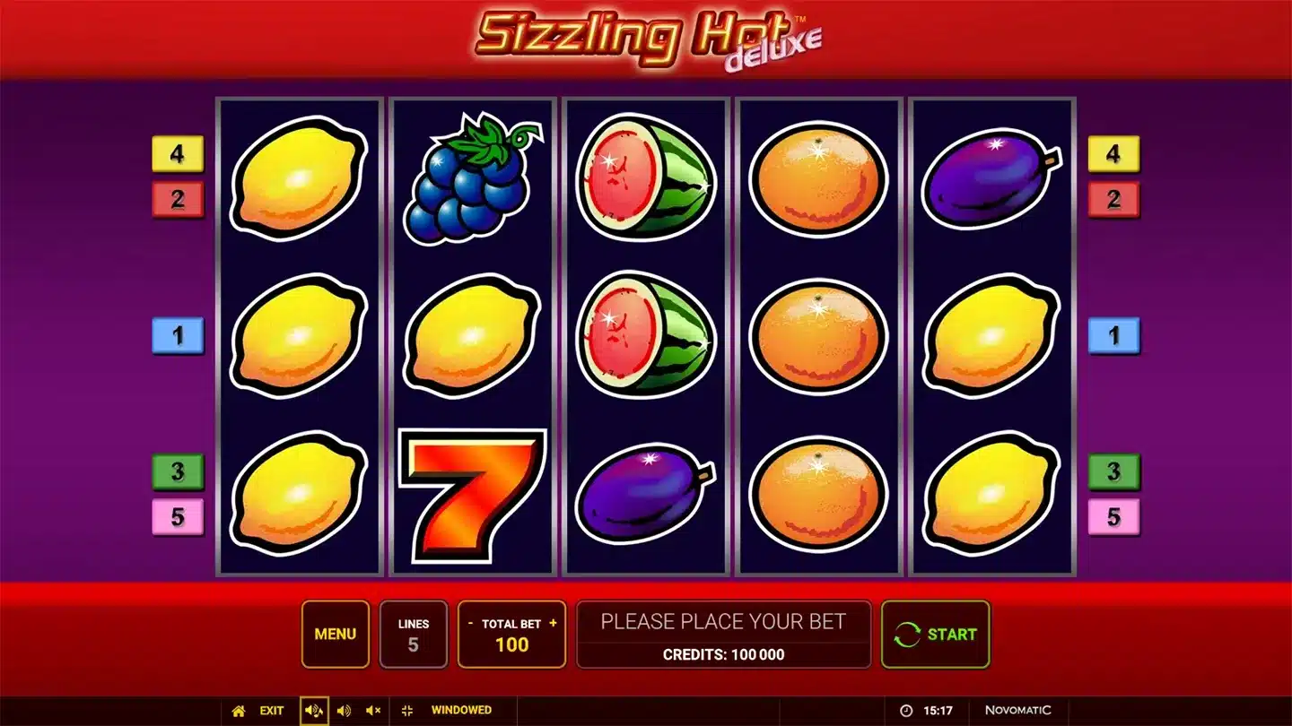 Sizzling Hot Deluxe — выигрышная комбинация с семёрками